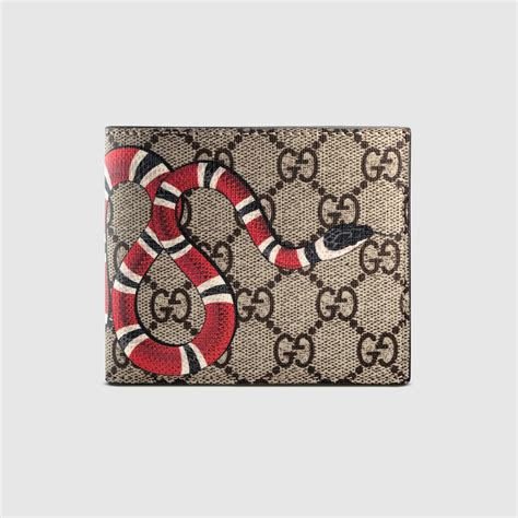 gucci supreme wallets|authentic Gucci snake wallet.